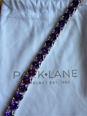 Park Lane Deep Purple Crystal Tennis Bracelet